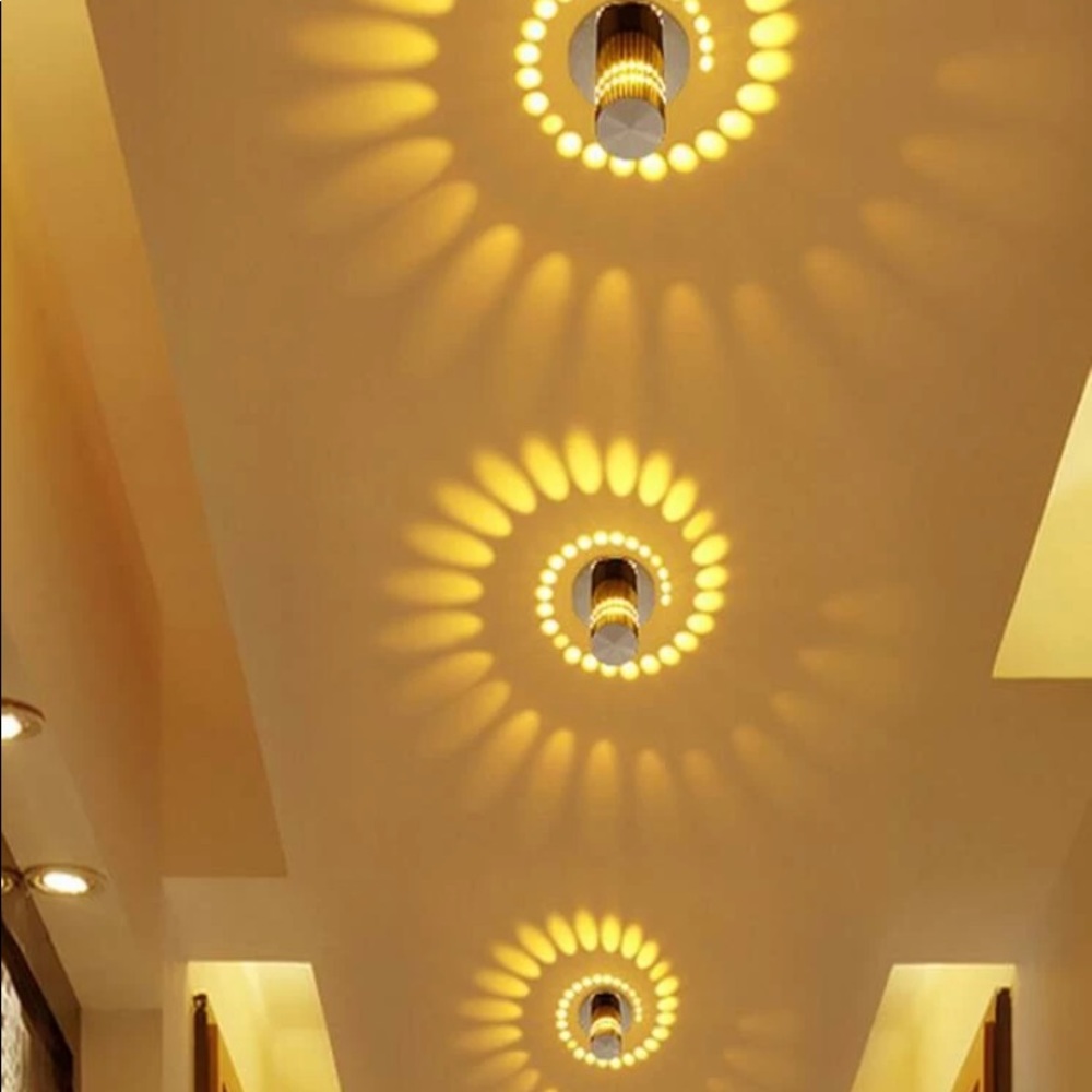 Awesome lighting they set a pattern on the ceiling